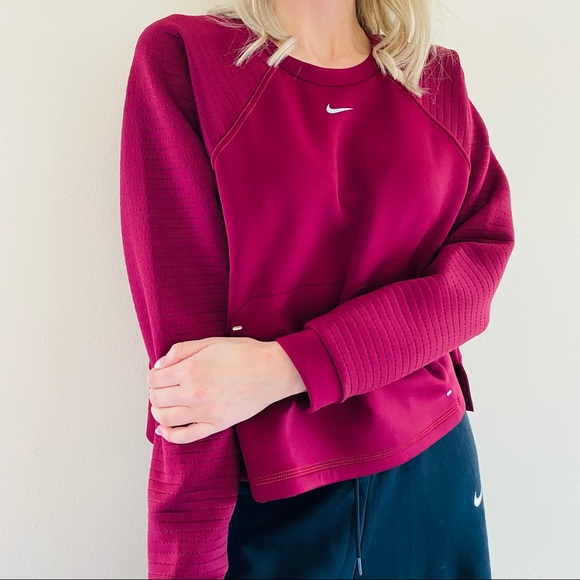 New  Fleece Crew Nike Pro top - Picture 5 of 11